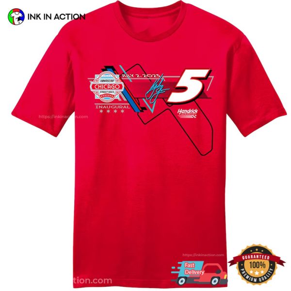 Hendrick Motorsports Kyle Larson Collection Red 2023 Grant Park 200 T-Shirt