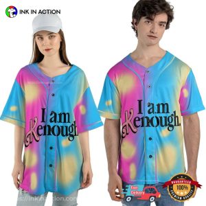 I Am Kenough Barbenheimer Movie Baseball Jersey 3 Ink In Action