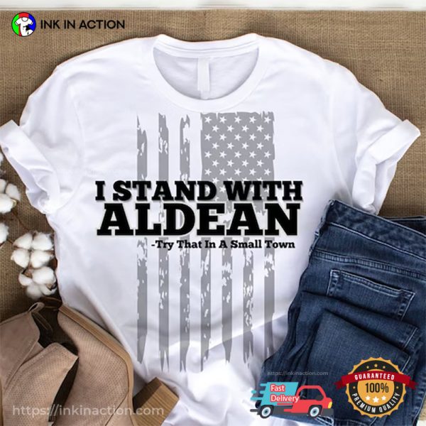 I Stand With Aldean US Flag Unisex Shirt