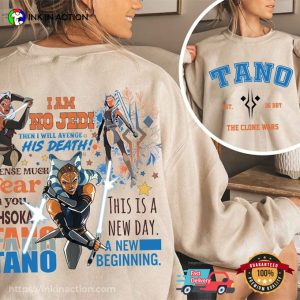 I Am No Jedi Ahsoka Tano Lightsaber Star Wars 2 Sided Shirt