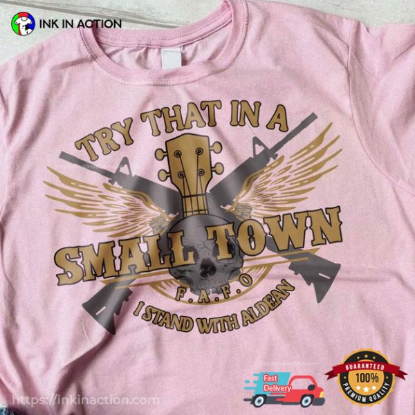 I Stand With Aldean With Guns And Guitar Shirt