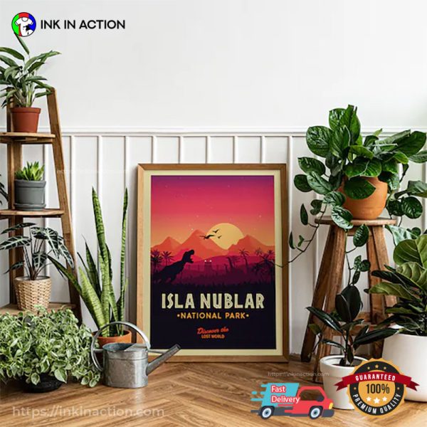 Isla Nublar National Jurassic Park Poster