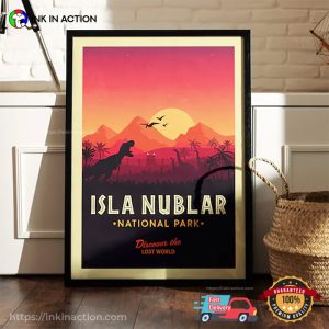 Isla Nublar National Jurassic Park Poster 3 Ink In Action