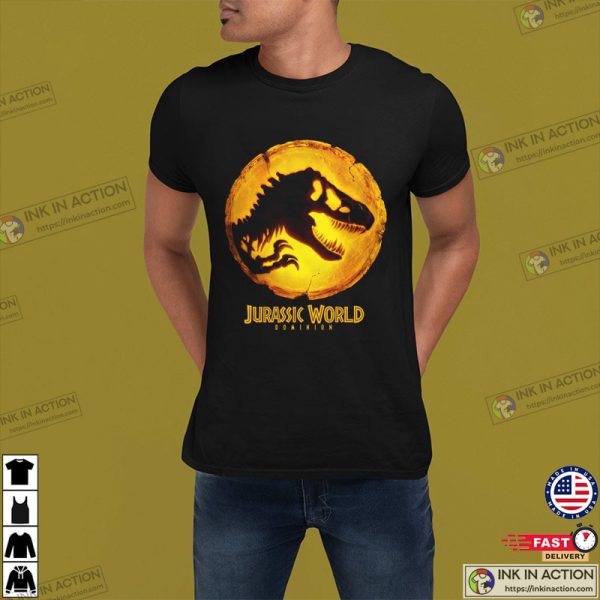 Jurassic World Dominion Pyroraptor T-Rex Dinosaur Shirt