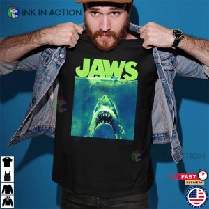 Jaws surface water Poster Logo T Shirt 3 Ink In Action