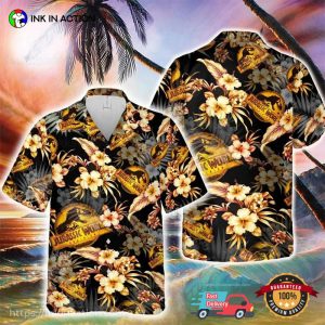 Jurassic World Button Aloha Shirt