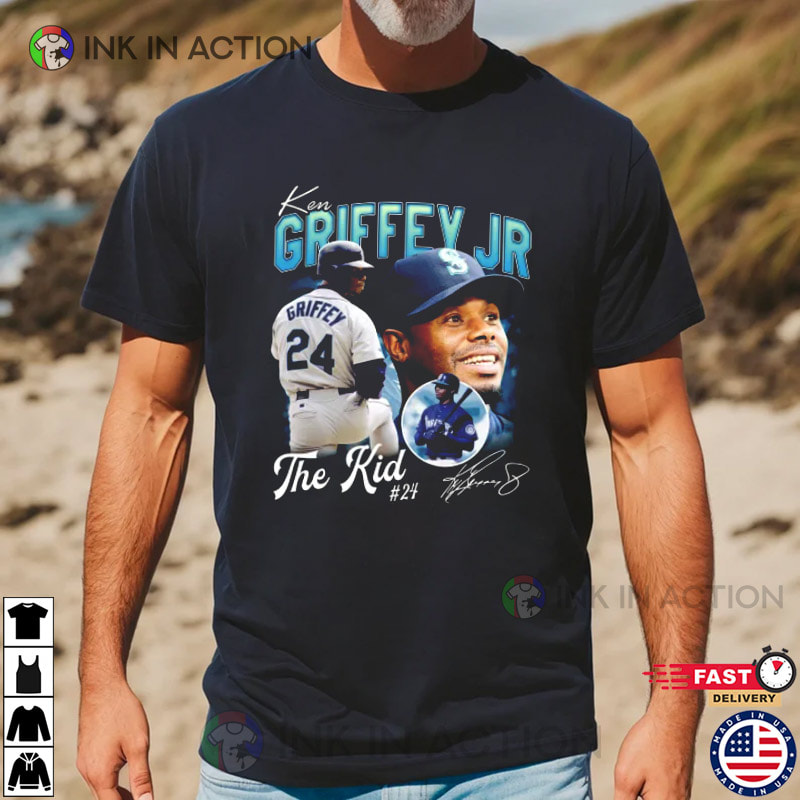 Ken Griffey Jr The Kid Basketball Legend Signature Vintage T-shirt - Ink In  Action