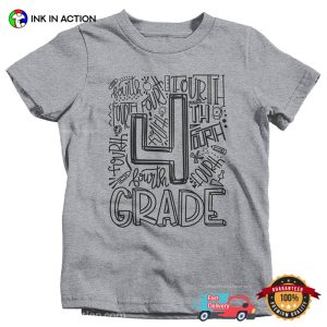 Kids Cute Fourth Grade T-Shirt, 4th Grade Back To School T-Shirt