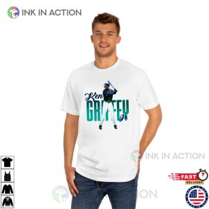 Ken Griffey Jr seattle mariners baseball T shirt 3 Ink In Action