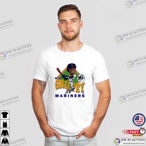 Ken Griffey Jr. Seattle Mariners baseball cartoon Shirt 1 Ink In Action