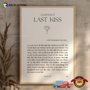 Last Kiss Chapter 13 Lyrics Taylor Swift taylor’s Version Print Poster