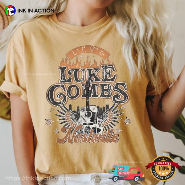 Luke Combs Nashville Comfort Colors Shirt, Country Concert Outfit