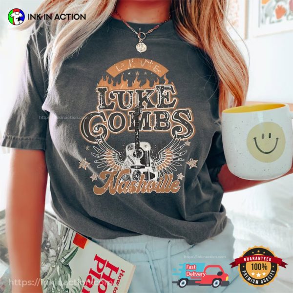 Luke Combs Nashville Comfort Colors Shirt, Country Concert Outfit