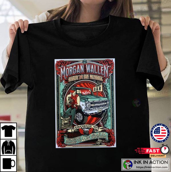 Morgan Wallen Hardy And Ian Munsick Tour Albuquerque Nm Hack Green Chile 865 Shirt