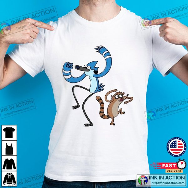 Mordecai & Rigby Dancing In The Regular Show CN Shirt