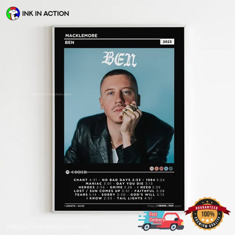 Macklemore - BEN Album Poster - Ink In Action