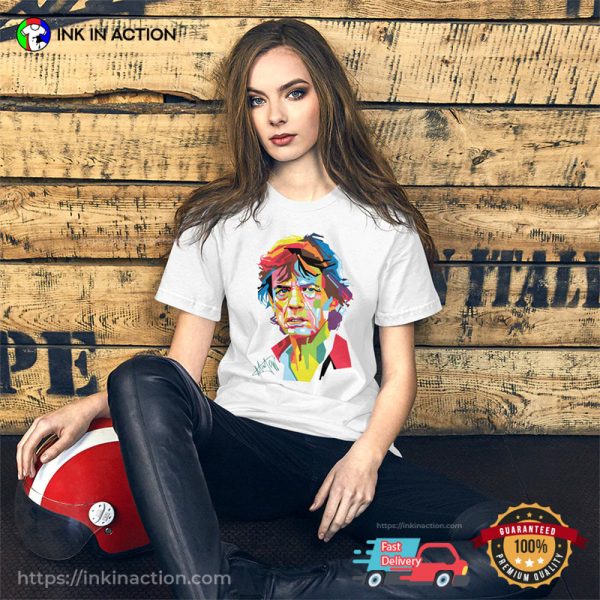 Mick Jagger Colors Pattern Art Vintage T-shirt