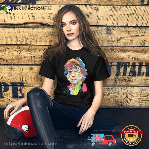 Mick Jagger Colors Pattern Art Vintage T-shirt