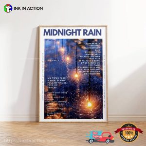 Midnight Rain Midnights Album Lyric Poster 3 Ink In Action