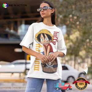 Monkey luffy straw hat Anime Shirt 1 Ink In Action