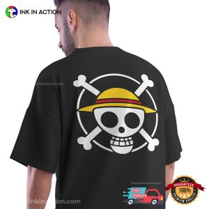Monkey.D.Luffy straw hat flag 2 Sided Shirt 1 Ink In Action