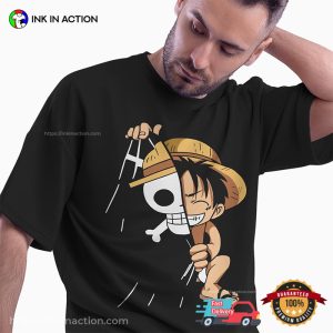 Monkey.D.Luffy straw hat flag 2 Sided Shirt 2 Ink In Action