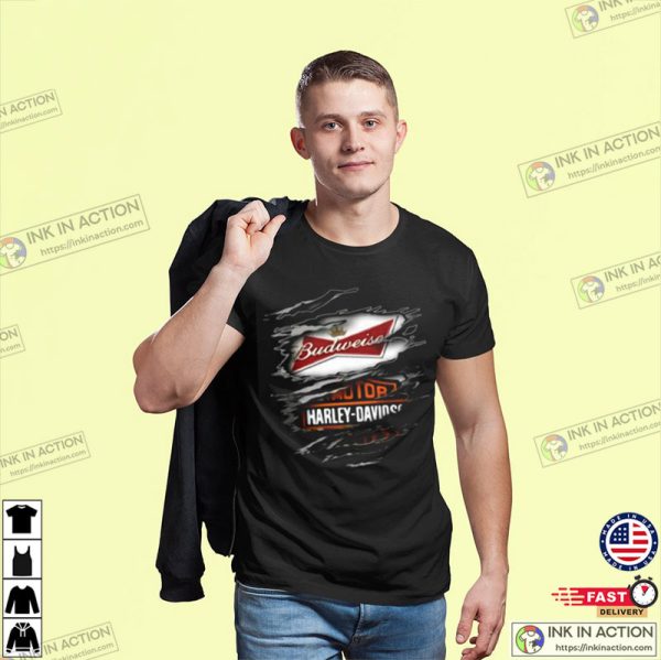 Motor Harley Davidson Budweiser Shirt