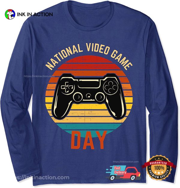 National Video Games Day July 8th Funny Retro T-Shirt