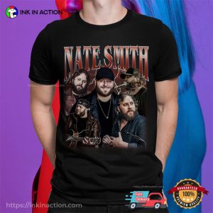 Nate Smith Vintage 90s country Music T shirt 3 Ink In Action