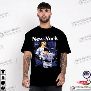 New York Aaron Judge Anthony Rizzo T Shirt 2 Ink In Action