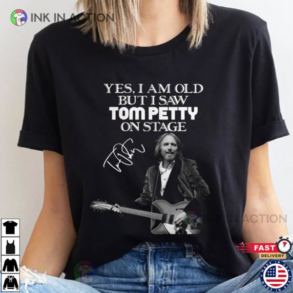 Petty Play Guitar On Stage Signature Tom Petty T-shirt