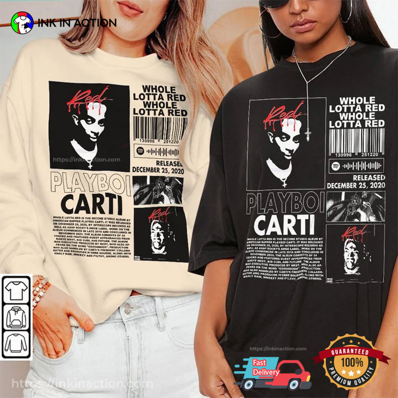 Playboi Carti Whole Lotta Red Album 90s Rap Shirt - Print your thoughts.  Tell your stories.