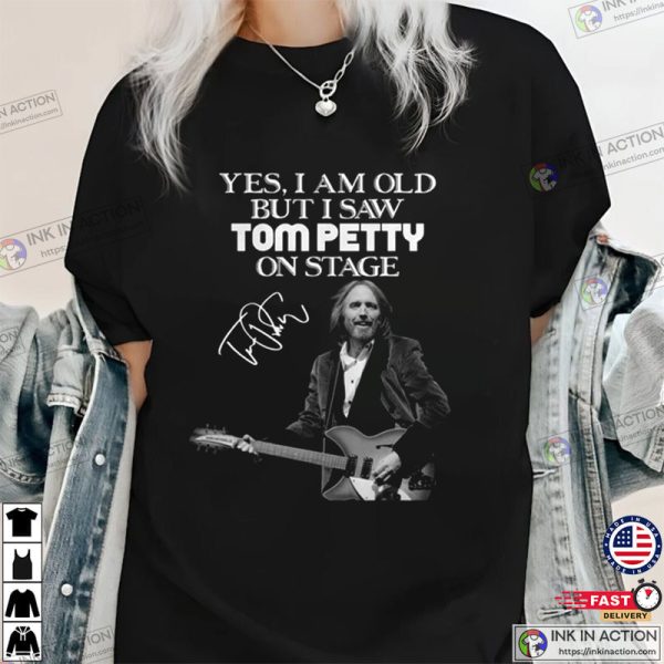 Petty Play Guitar On Stage Signature Tom Petty T-shirt