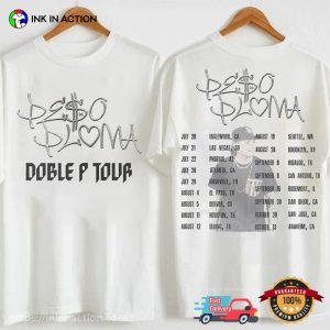 PESO PLUMA Double P Concert Music world tour 2023 T shirt 1