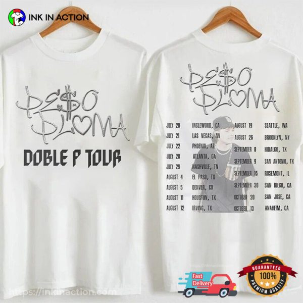 PESO PLUMA Double P Concert Music World Tour 2023 T-shirt