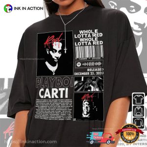 Rapper Playboi Carti T Shirt Music Album Whole Lotta Red Graphic T