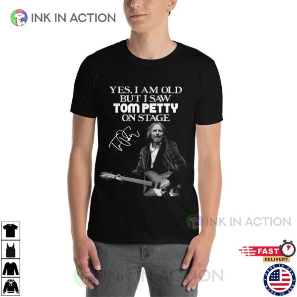 Petty Play Guitar On Stage Signature Tom Petty T-shirt