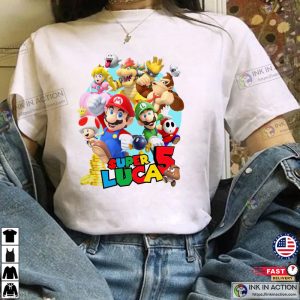 Personalized super mario birthday shirt 4 Ink In Action