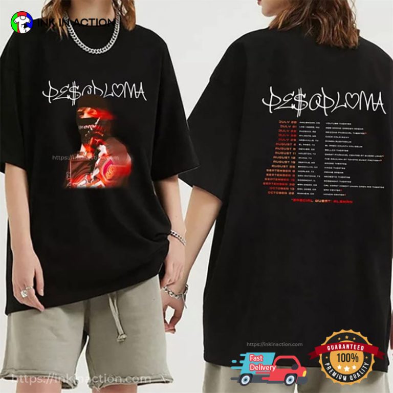Peso Pluma World Tour 2023 Tracklist Shirt - Ink In Action