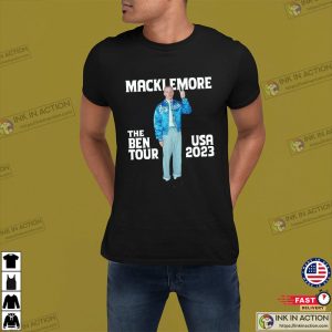 Rapper macklemore bEN US Tour 2023 Unisex Shirt 1 Ink In Action