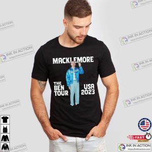 Rapper macklemore bEN US Tour 2023 Unisex Shirt 2 Ink In Action