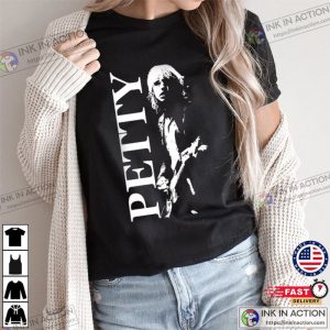 Retro Black And White Guitar tom petty t shirts 3 Ink In Action Ink In Action