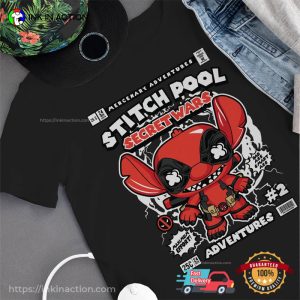 Stitchpool Secret War Deadpool Funny Disney Shirt