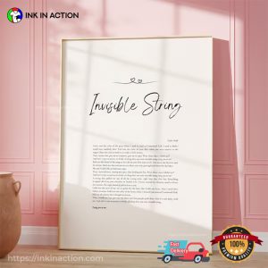 Taylor Swift Folklore Album Invisible String Lyric Poster
