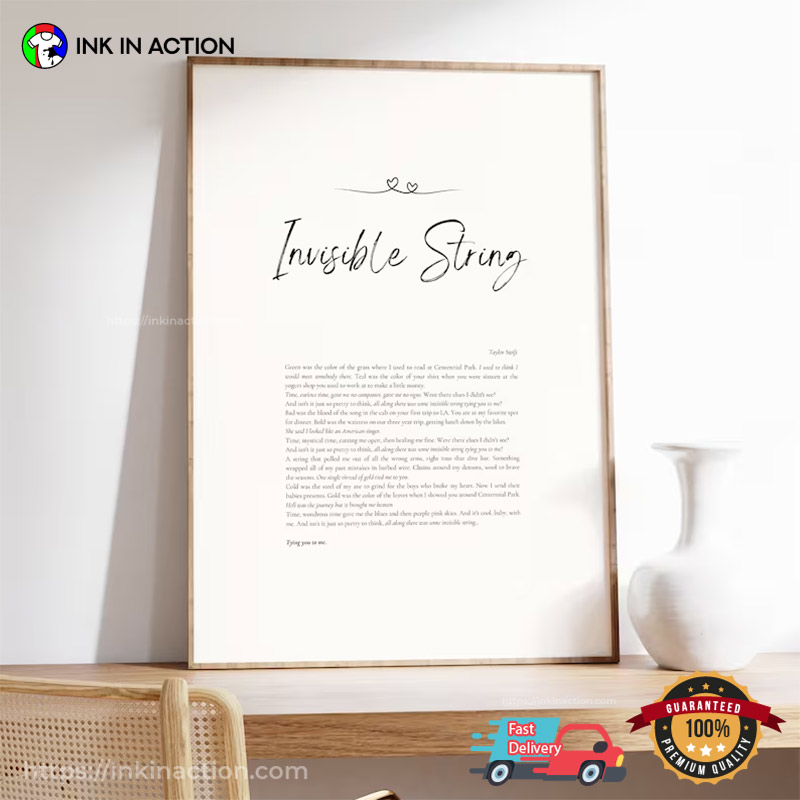 The Invisible String Taylor Room Decor Poster, Swiftie Gift - Print your  thoughts. Tell your stories.