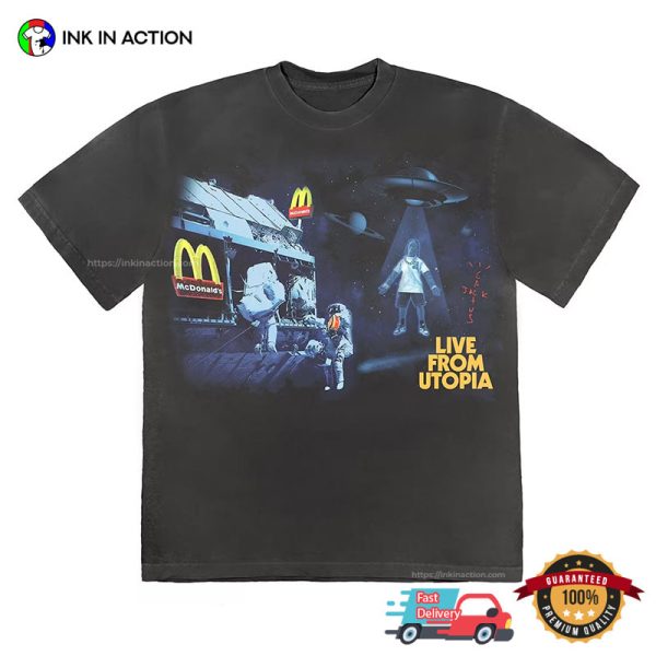 Travis Scott X McDonald’s Live From Utopia T-shirt