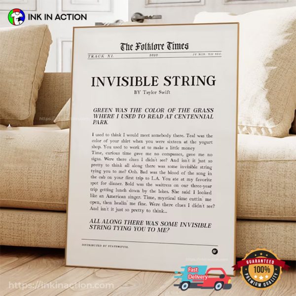 The Folklore Times INVISIBLE STRING By TS Poster