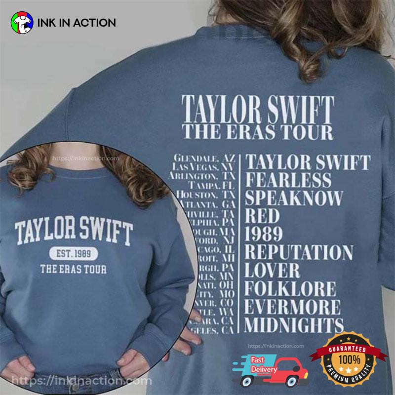 Taylor Swift Eras Merch, The Eras Tour Retro Comfort Colors Shirt - Ink In  Action