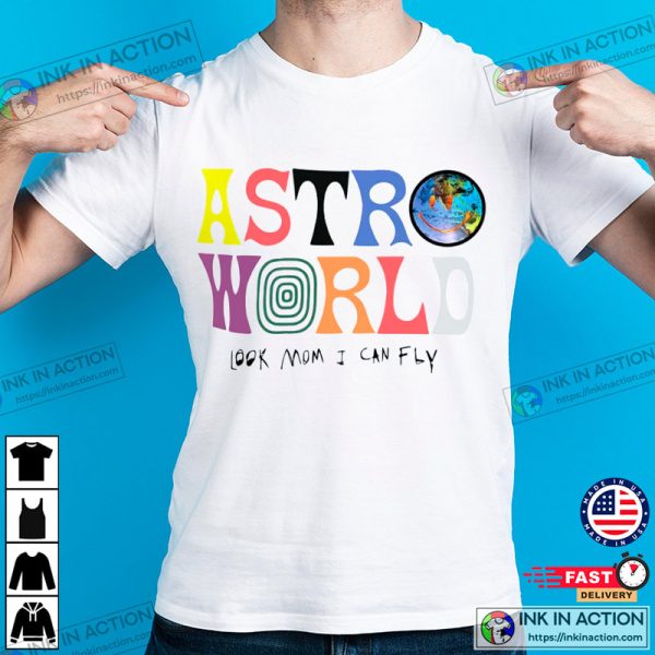 Travis Scott Tour Astroworld Colourful Hip Hop Shirt