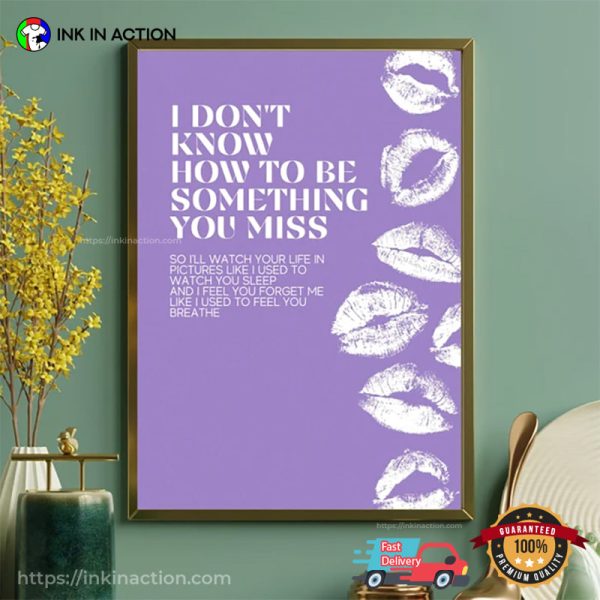 Taylor Swift Last Kiss Lyrics Printable Wall Art Poster